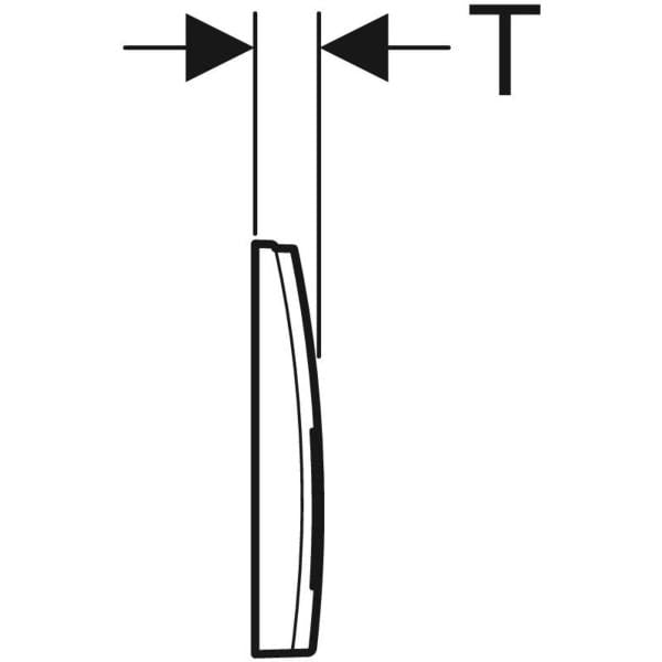 Geberit Delta25 (ex Delta35) Betätigungsplatte für 2-Mengen-Spülung, Square: weiß