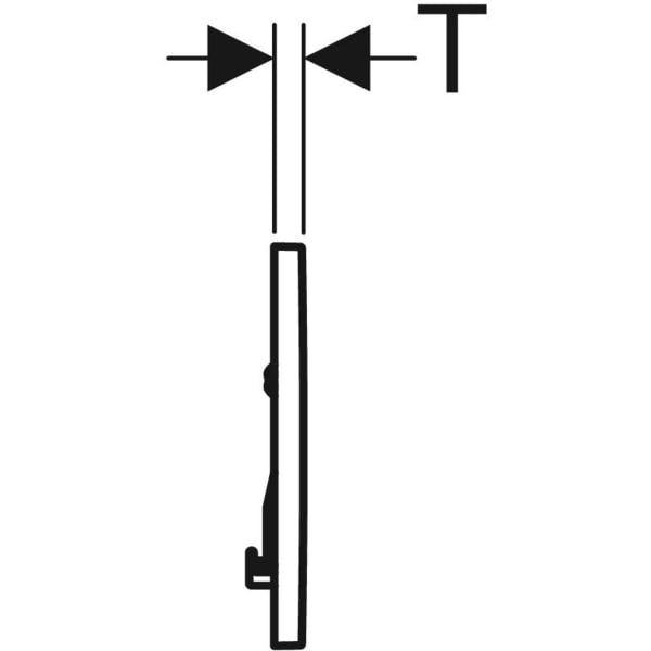 Geberit Sigma10 (ex Sigma30) Betätigungsplatte für Spül-Stopp-Spülung, Square, verschraubbar, pneumatisch, Ein-Knopf-Bedienung