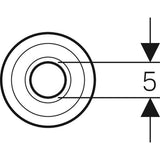Geberit Wandrosette tief: d=50mm, D=9cm, H=7cm, weiß-alpin