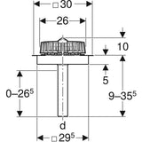 Geberit Pluvia Dachwassereinlauf mit Befestigungsflansch, für Dachabdichtungsfolien: Ablaufleistung=1–12l/s