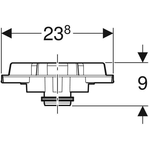 Geberit Pluvia Notüberlauf: Stauhöhe bei 12 l/s max.=80mm