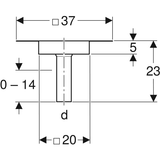 Geberit Pluvia Dampfsperrenanschluss: d=56mm, Anschluss Abdichtung=CrNi-Stahl 1.4301