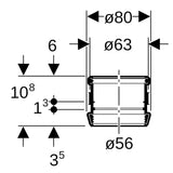 Geberit Silent-db20 Stütz- und Dehnmuffe