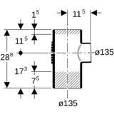 Geberit Silent-db20 Abzweig 88,5°