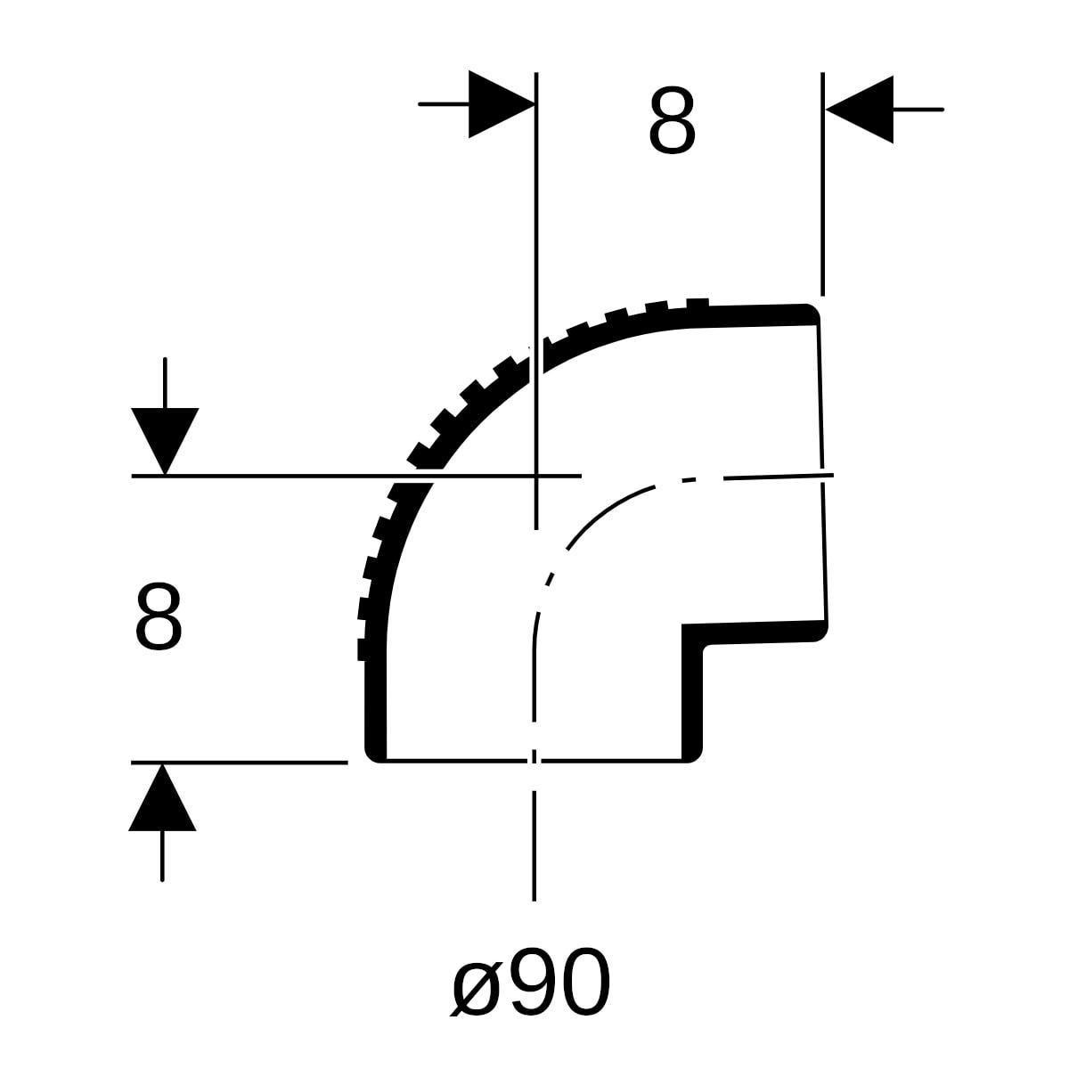 Geberit Silent-db20 Bogen 88,5°
