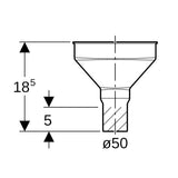 Geberit Trichter oval: d=50mm, schwarz