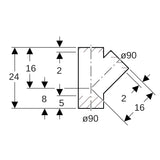 Geberit PE Abzweig 45°