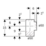 Geberit PE Abzweig 88,5°: d=50mm, d1=50mm