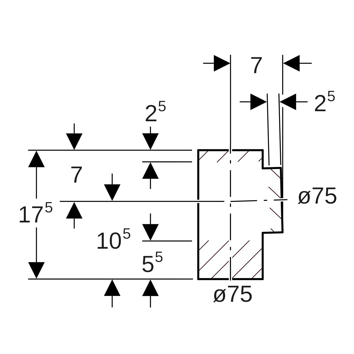 Geberit PE Abzweig T-Stück 88,5°