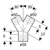 PE Hosen-T-Stück 2 x 30 °, Kunststoffschweißende, Y-Stück