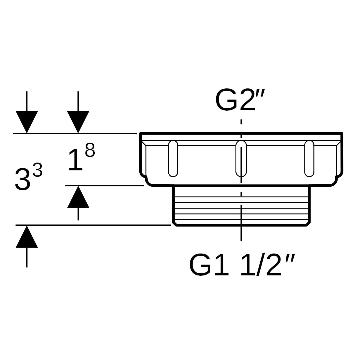 Geberit Reduktion: G=2″, weiß-alpin