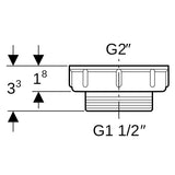 Geberit Reduktion: G=2″, weiß-alpin
