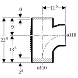 Geberit Silent-db20 Bogenabzweig 88,5°