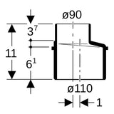 Geberit Silent-db20 Reduktion exzentrisch