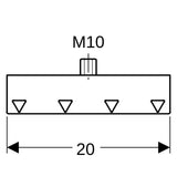 Geberit Pluvia Verbindungselement: galvanisch verzinkt, L=20cm
