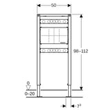 GE Duofix Element f. Dusche und BW 98-112 cm, Wandarmatur AP