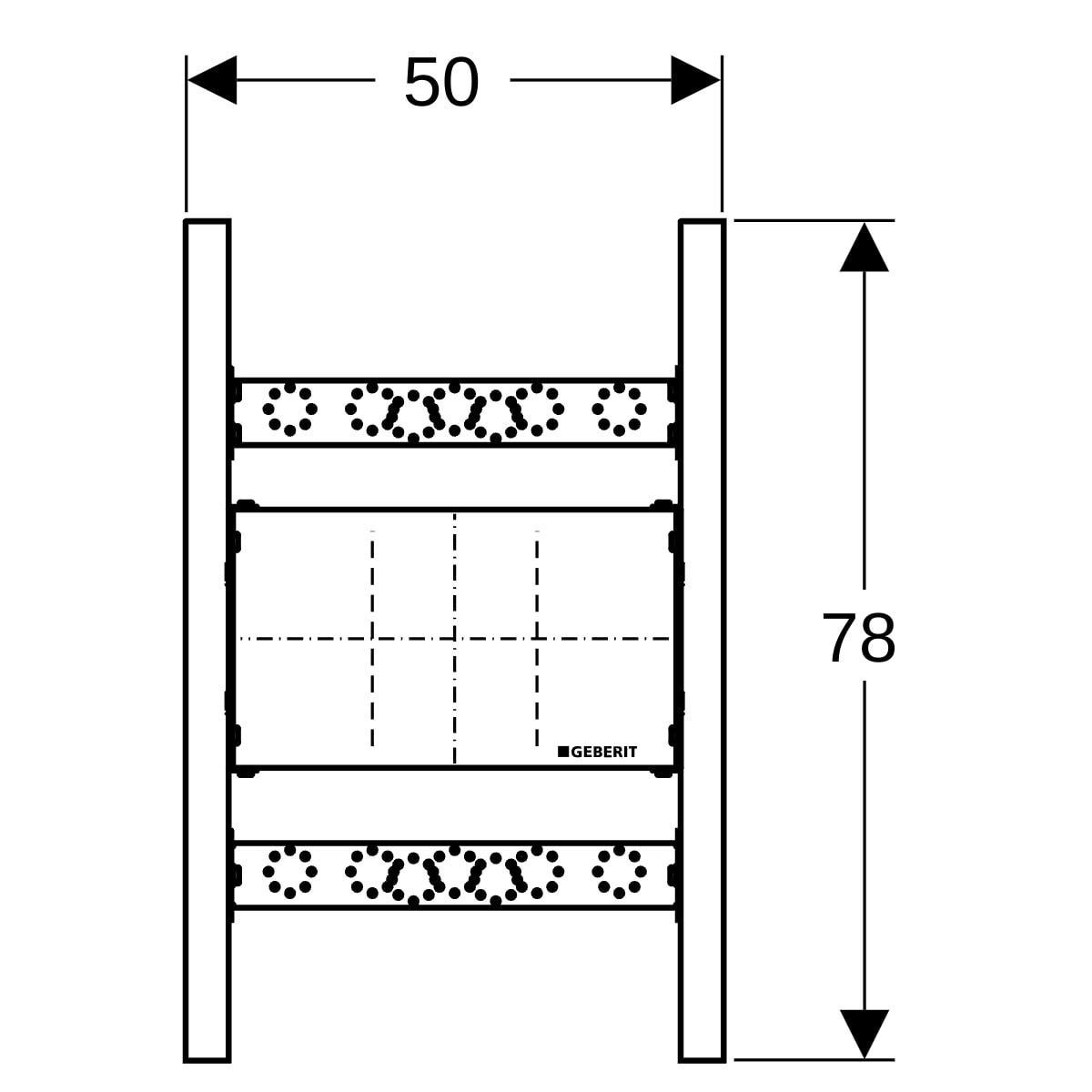Geberit Duofix Traversenelement für Wandarmatur Unterputz