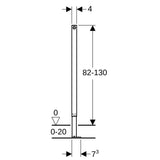 Geberit Duofix Ständer teilhoch, 82–130 cm: H=82cm