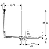 GEBERIT Badewannenablauf Rohbau-Set UNIVERSAL TOP