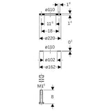 Geberit PE Set Flansch: d=110mm, di=102mm