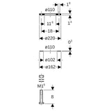 Geberit PE Set Flansch: d=110mm, di=102mm