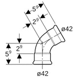 Geberit Mapress Edelstahl Bogen: 60°, d=42mm