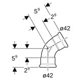 Geberit Mapress Edelstahl Bogen: 60°, d=42mm