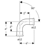 Geberit Mapress C-Stahl Bogen: 90°