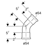 Geberit Mapress Kupfer Bogen: 45°
