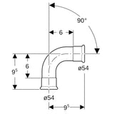 Geberit Mapress Kupfer Bogen: 90°