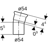 Geberit Mapress Edelstahl Bogen mit Einschubende: 15°, d=54mm