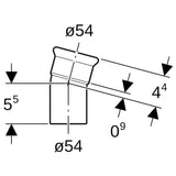 Geberit Mapress Edelstahl Bogen mit Einschubende: 15°, d=54mm