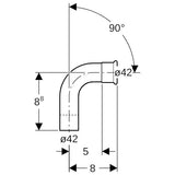 Geberit Mapress Edelstahl Bogen mit Einschubende: 90°