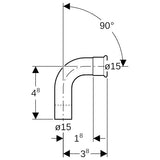 MAPRESS Edelstahl G Pressfitting Bogen (Gas) 90 Grad mit Schiebeende und Pressmuffe