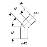 Geberit Mapress C-Stahl Bogen mit Einschubende: 45°