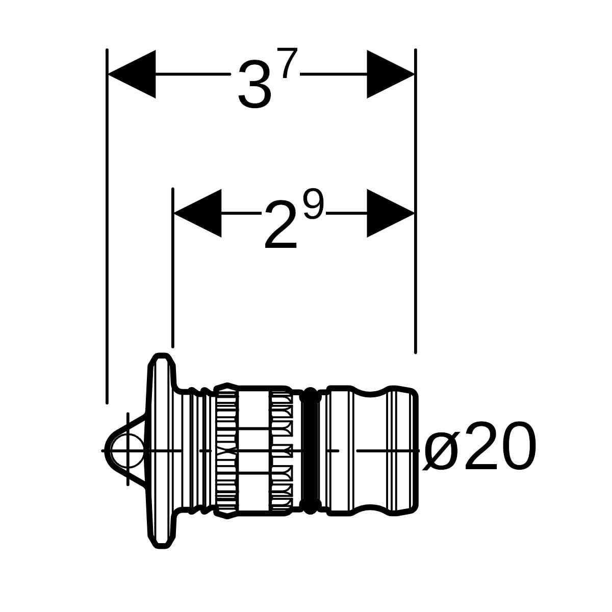 Geberit Mepla Rohr-Endstopfen: PVDF
