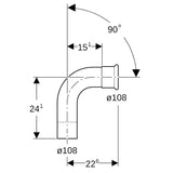 Geberit Mapress C-Stahl Bogen mit Einschubende: 90°
