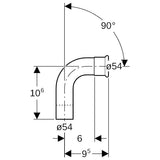 Geberit Mapress Kupfer Bogen mit Einschubende: 90°