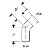 Geberit Mapress Kupfer Bogen mit Einschubende (Gas): 45°