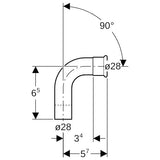 Geberit Mapress Kupfer Bogen mit Einschubende (Gas): 90°