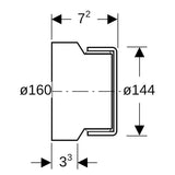 Geberit Silent-db20 Enddeckel verschraubbar: d=160mm