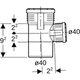 Geberit Silent-PP Abzweig 87,5°: d=40mm, d1=40mm
