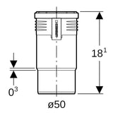 Geberit Silent-PP Langmuffe: d=50mm