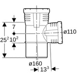 Geberit Silent-Pro Abzweig 87,5°