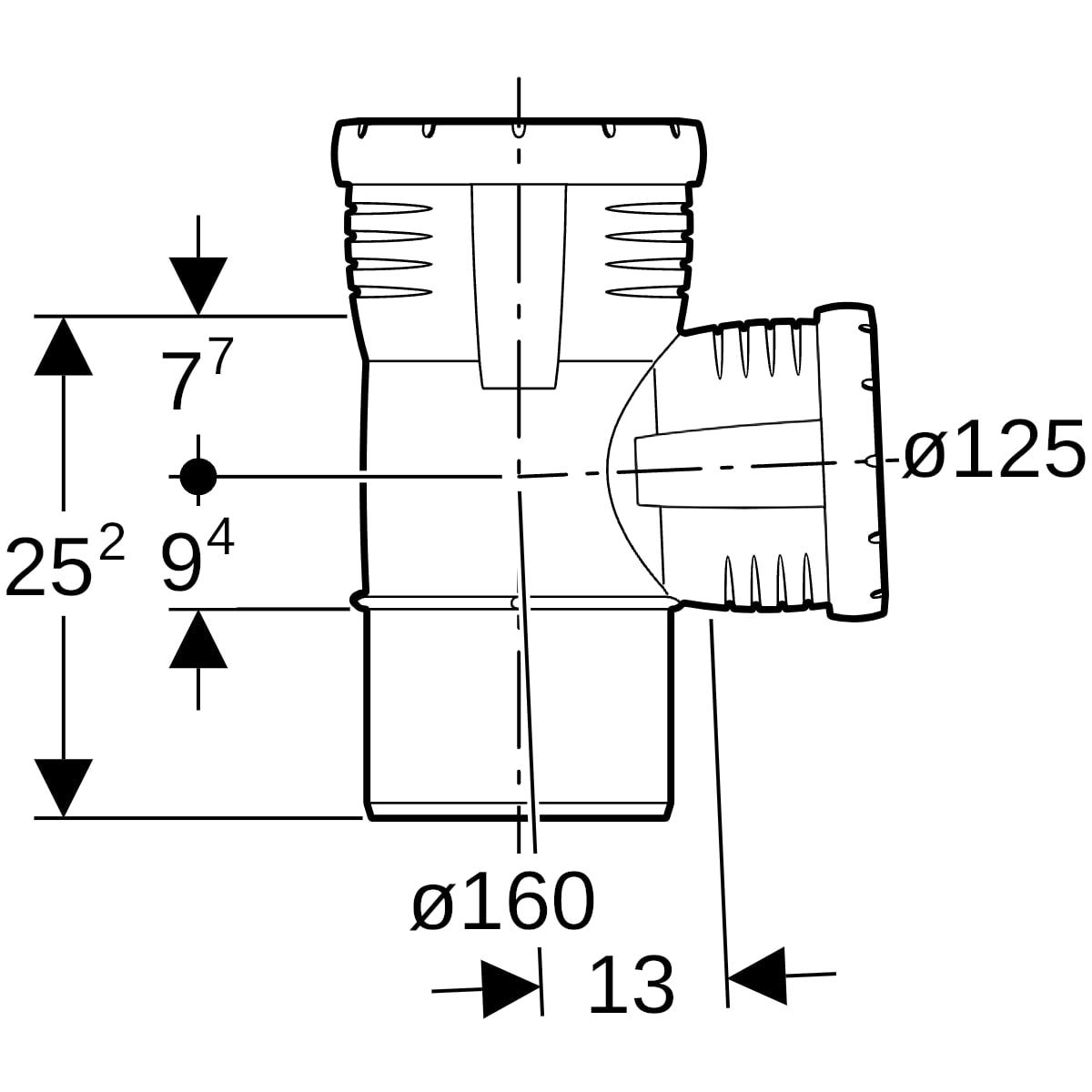 Geberit Silent-Pro Abzweig 87,5°