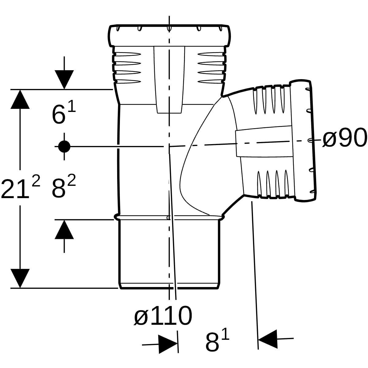 Geberit Silent-Pro Bogenabzweig 87,5°