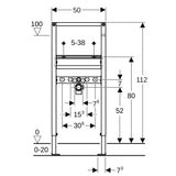 Geberit Duofix Element für WT, 112 cm für Standarmatur