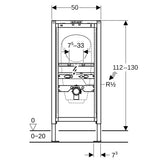 Geberit Duofix Element für Urinal 112-130 cm Universal für AP-Druckspüler