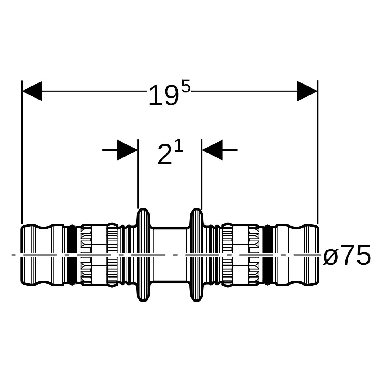 Geberit Mepla Kupplung: PVDF