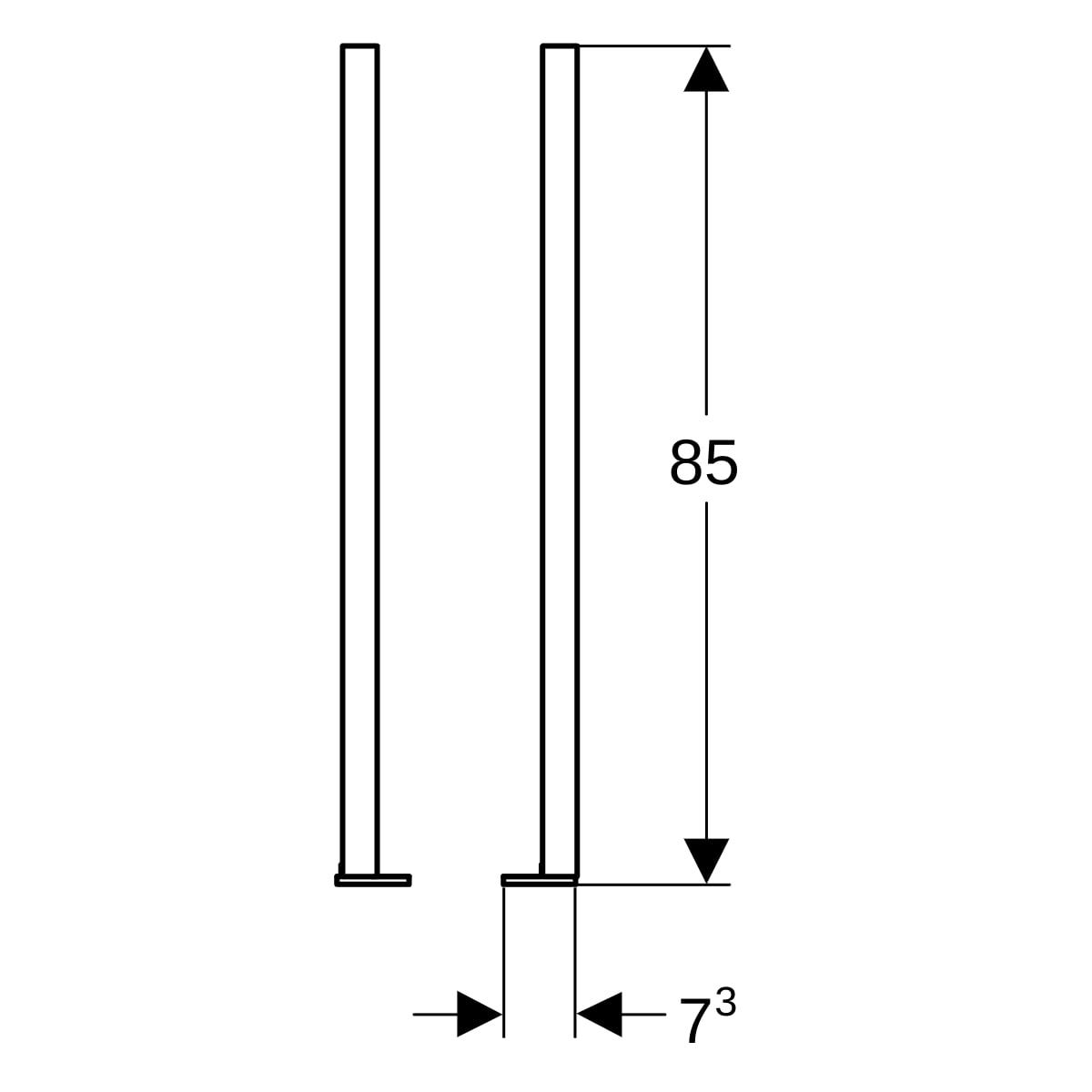Geberit Duofix Set Fußverlängerungen für Fußbodenaufbauten 20–40 cm
